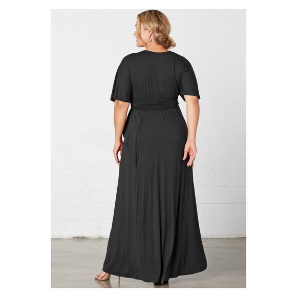 Kiyonna Black Indie Flair Knit Maxi Dress Sz 3X - Picture 5 of 16